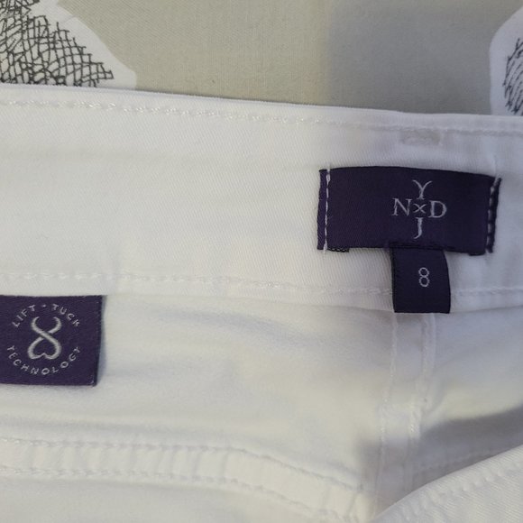 NYDJ White Skinny Ankle 5-pocket Ankle Jeans Size 8 EUC - Picture 5 of 7